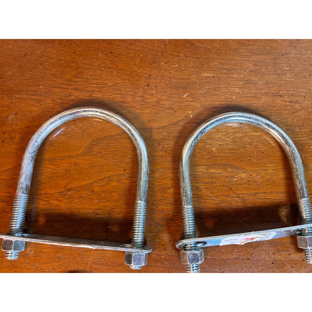 H. B. Ives U-Bolt Set Unisex 2.5in Silver New 56-2065 Zinc Plated Steel 2pc